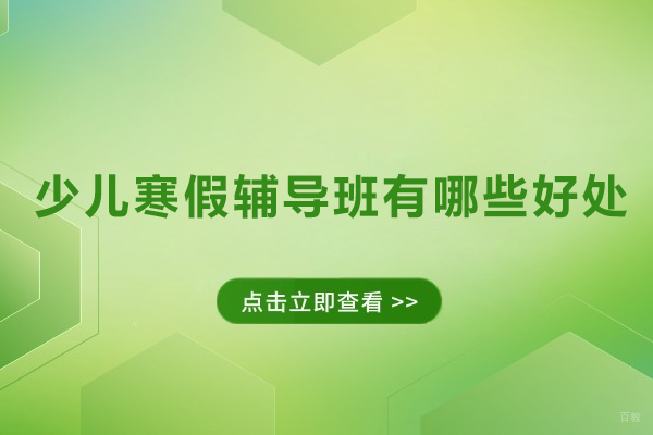上海小学辅导-少儿寒假辅导班有哪些好处