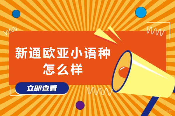 新通欧亚小语种怎么样