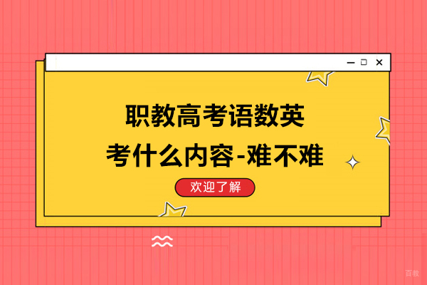 南京中小学辅导-职教高考语数英考什么内容-难不难