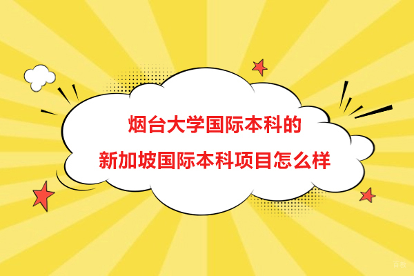 杭州国际本科-烟台大学国际本科的新加坡国际本科项目怎么样