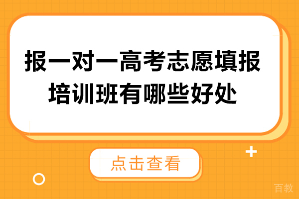 报一对一高考志愿填报培训班有哪些好处-云南大象升学教育