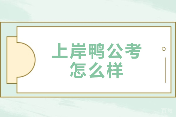 沈阳上岸鸭公考怎么样-好不好
