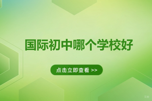 深圳国际初中-深圳国际初中哪个学校好