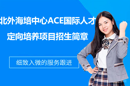 北京第二外国语学院海培中心ACE国际人才定向培养项目招生简章