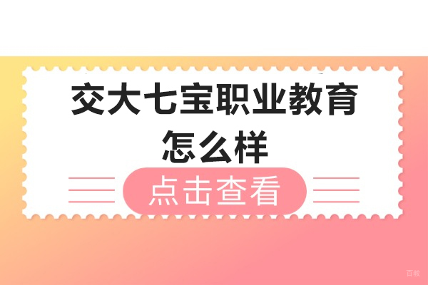 上海早教中小学-上海交大七宝职业教育怎么样-好不好呢