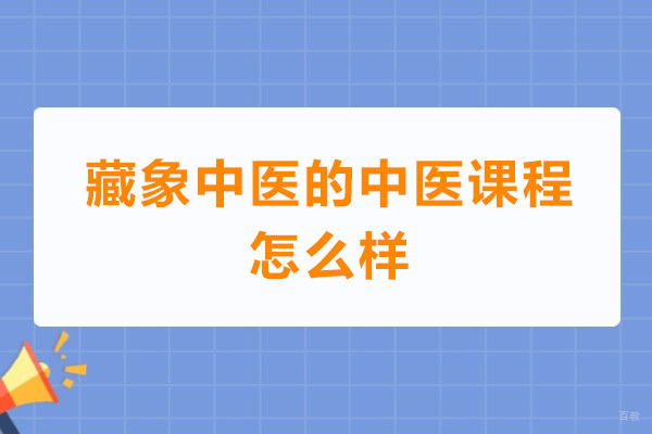 藏象中医的中医课程怎么样