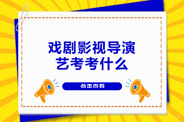 厦门-厦门戏剧影视导演艺考考什么