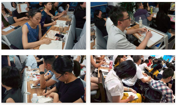重庆品睿教育学生认真听课