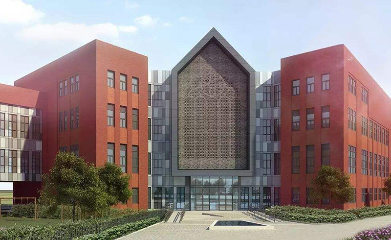 北京德威英国国际学校教学楼正面环境