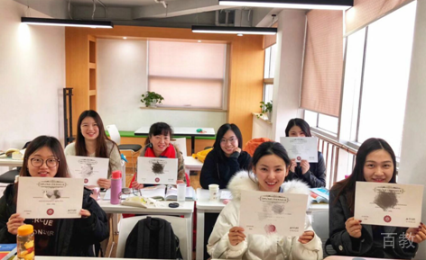 上海济才日语_获奖学员合照