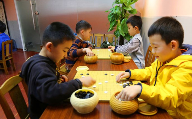 北京智韵少儿围棋下棋环境