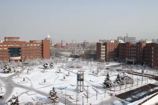 校園雪景