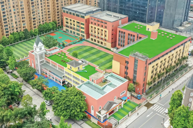 成都锦秋沃顿公学_校园俯瞰图