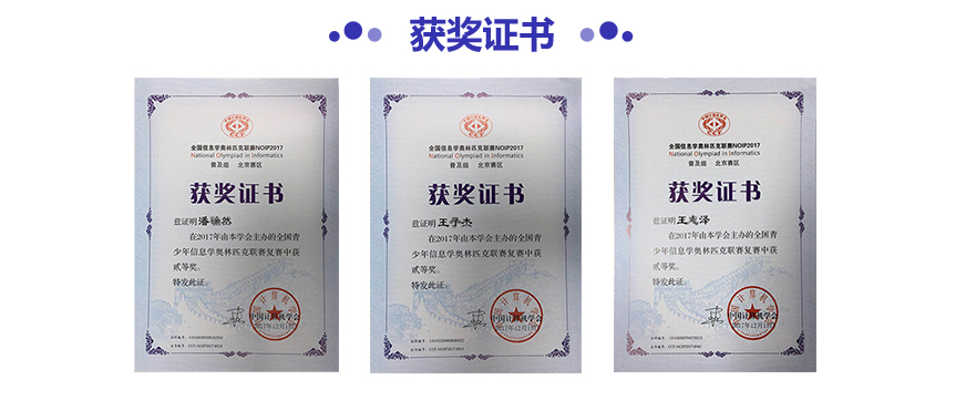 竞赛获奖证书