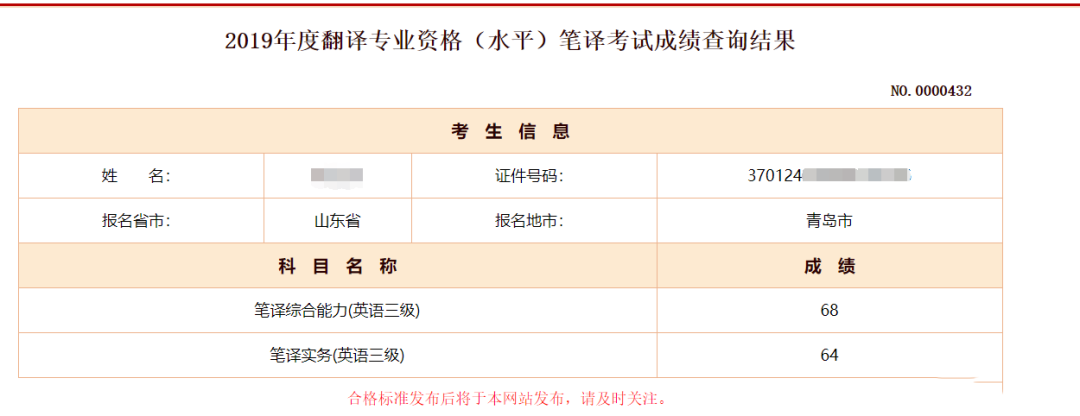 成绩展示页面截图