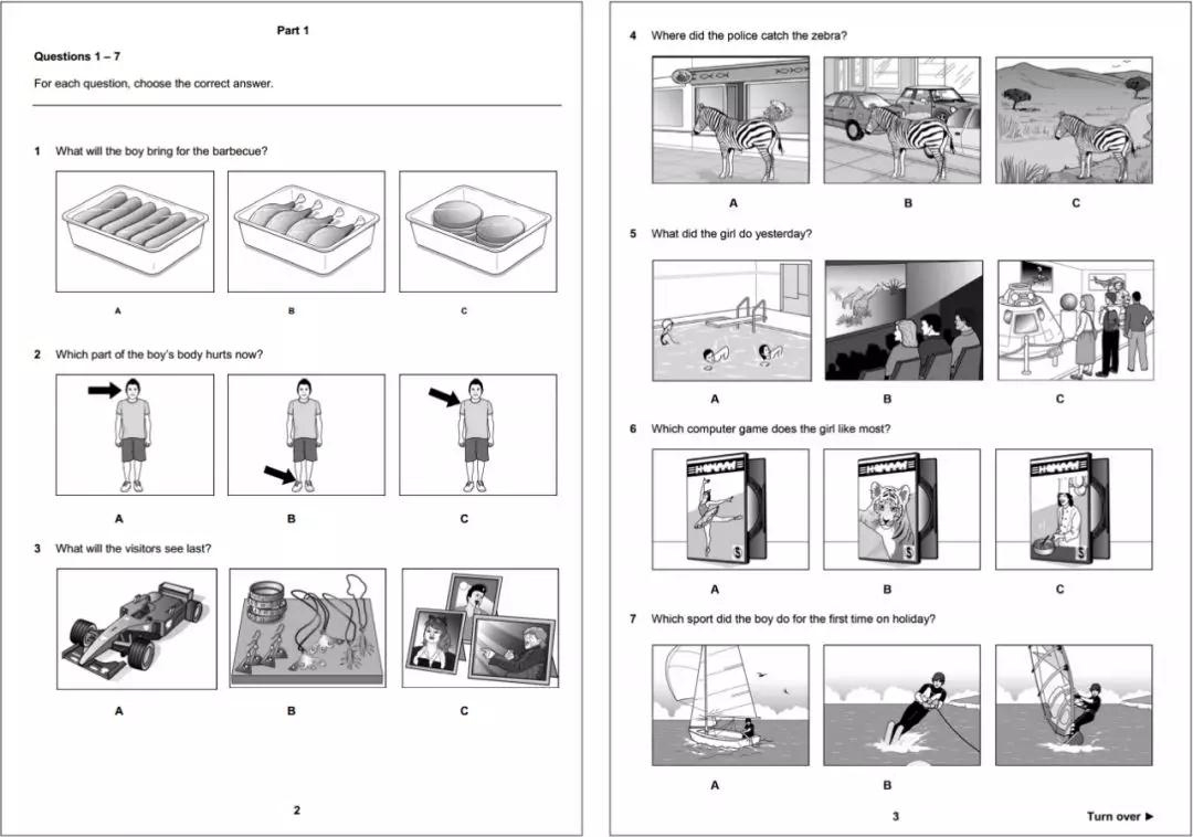 PET听力Part1示例图