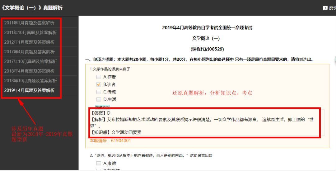 自考真题解析示例