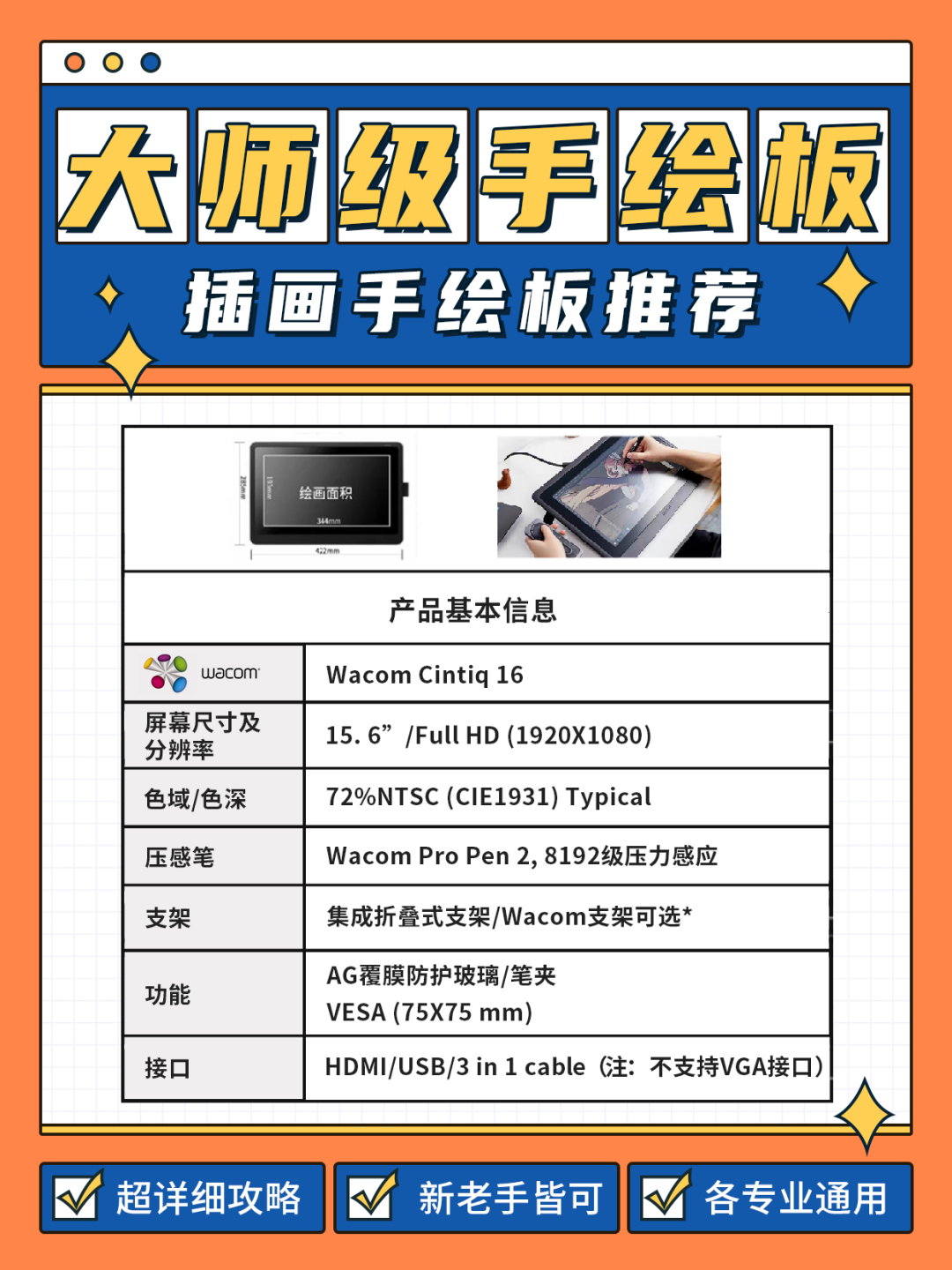 手绘板参数对比图