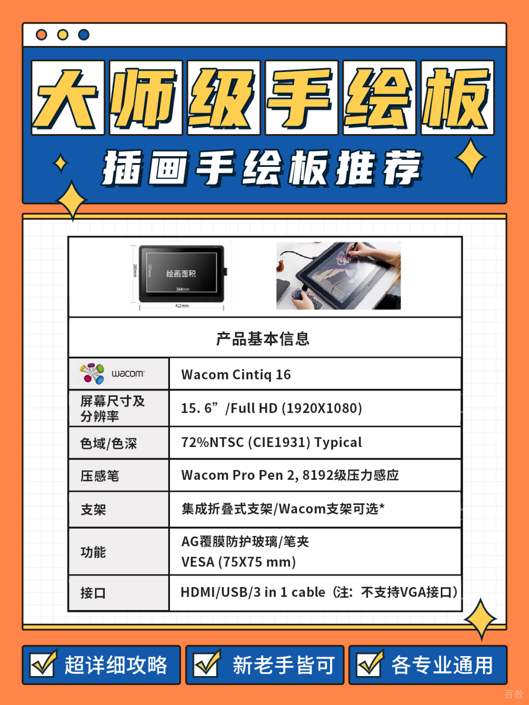 手绘板参数对比图