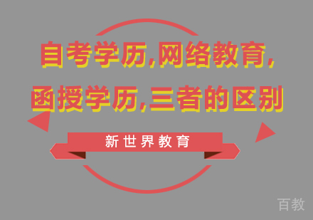 自考学历,网络教育,函授学历,三者的区别,你知道吗？ 