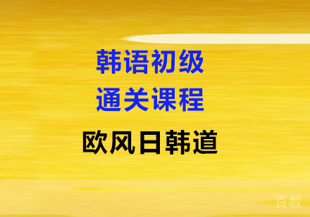 韩语初级通关