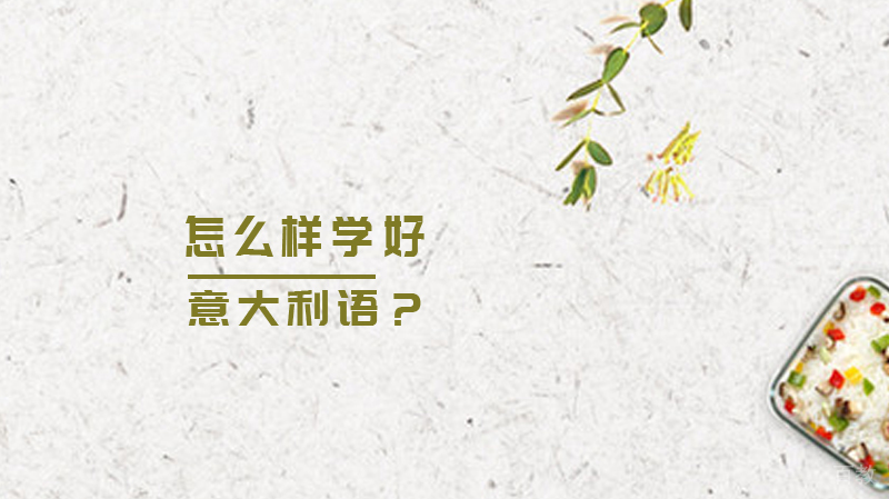 怎么样学好意大利语？ 