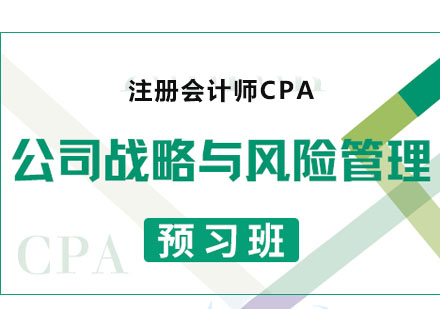 CPA战略与风险管理课程预习班