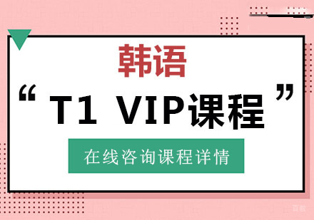 韩语T1 VIP课程培训班