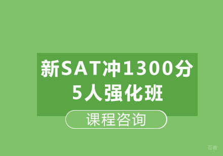 新SAT冲1300分5人强化班