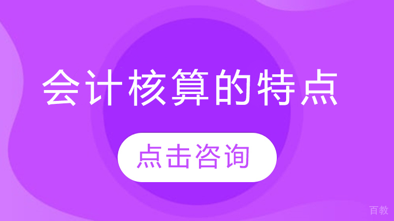 会计核算的特点 