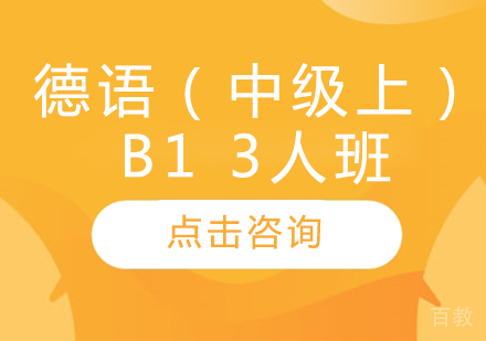 德语（中级上）B1 3人班