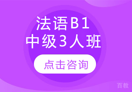 法语B1中级3人班