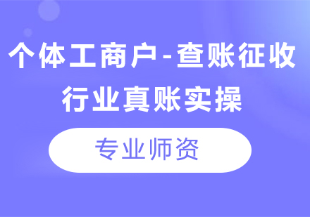 北京个体工商户-查账征收行业真账实操课程培训