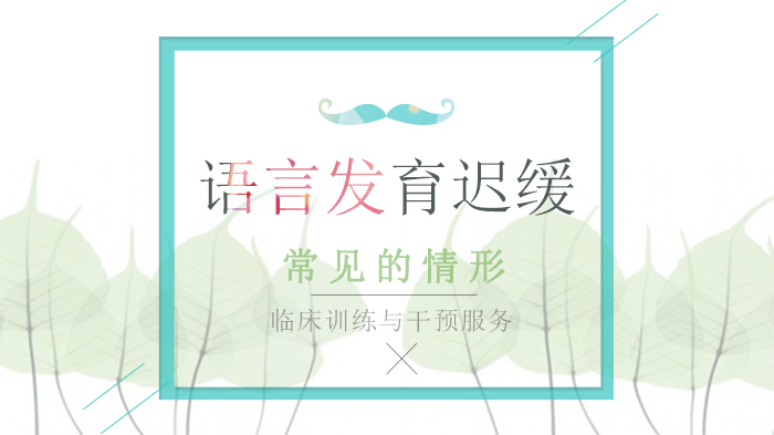 语言发育迟缓常见的情形