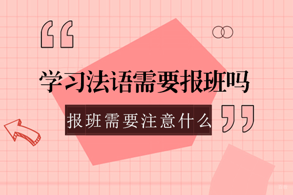 学习法语需要报班吗-报班需要注意什么