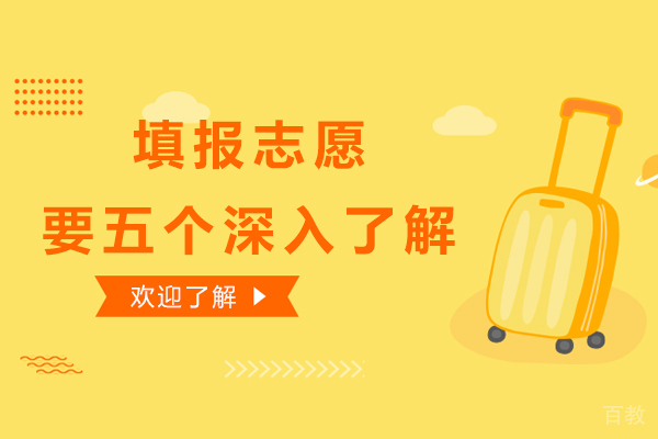 填报志愿要五个深入了解 