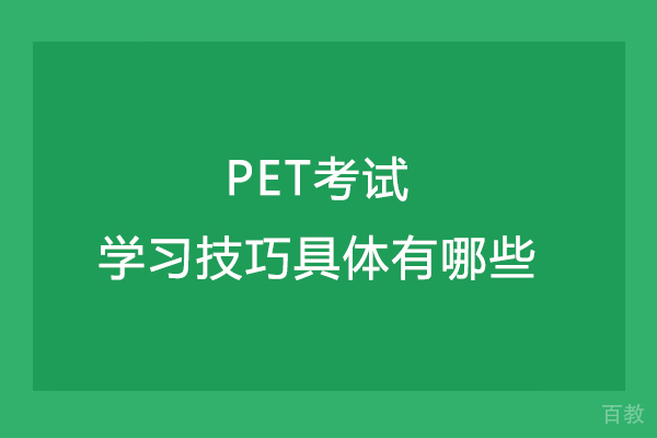 PET考试学习技巧具体有哪些 