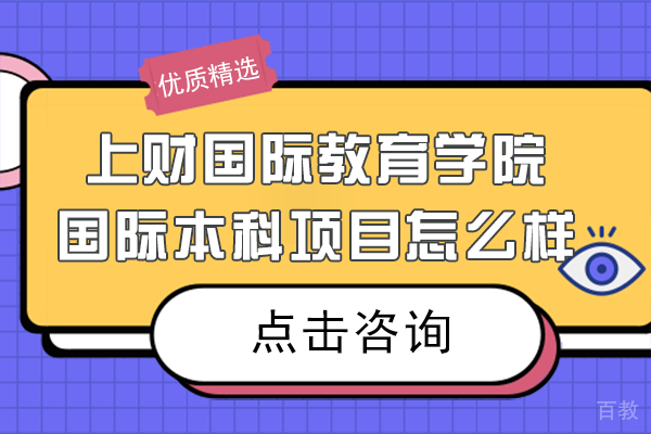 上海财经大学国际教育学院国际本科项目解析 