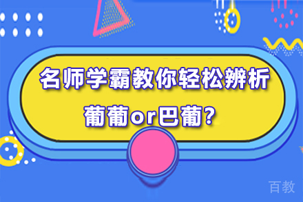 学霸教你轻松辨析葡葡or巴葡？ 