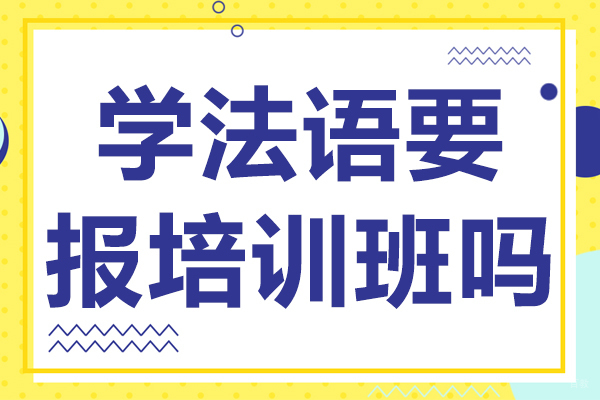 学法语要报培训班吗 