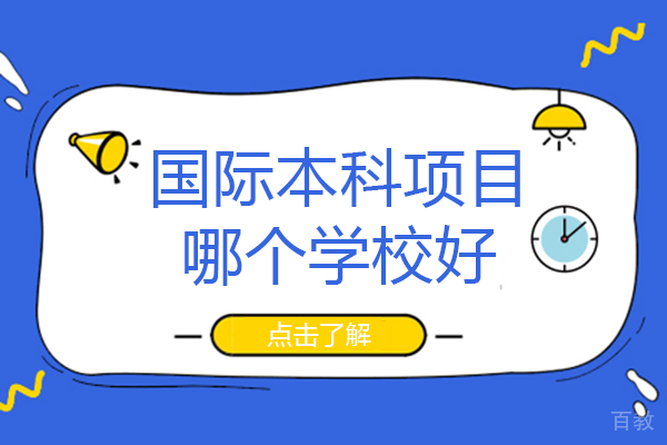 国际本科项目哪个学校好 