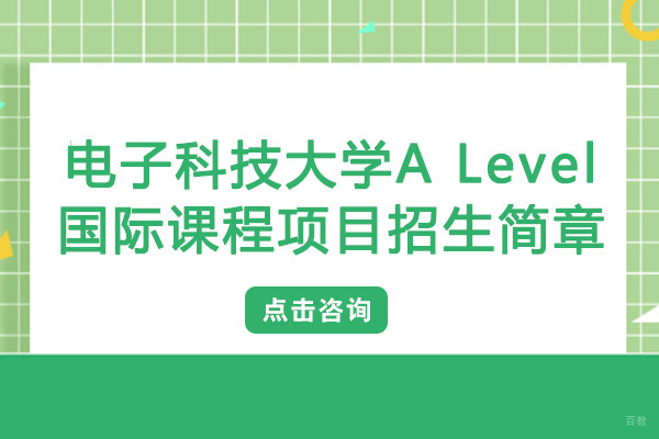 成都电子科技大学A Level国际课程项目招生简章