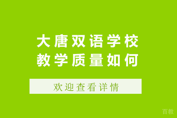 太原大唐双语学校教学质量如何