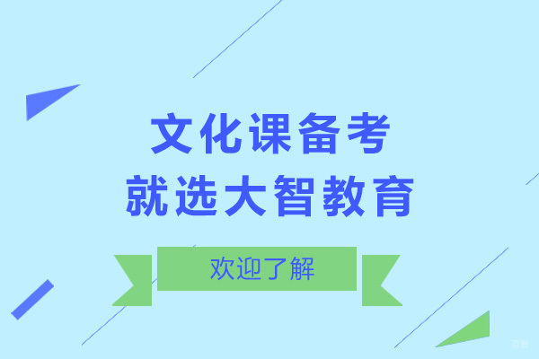 济南文化课备考就选大智教育 