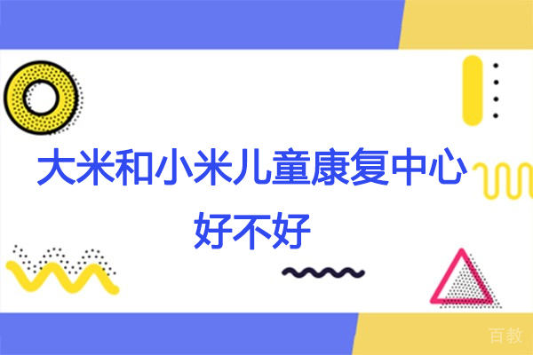 杭州大米和小米儿童康复中心好不好-怎么样 