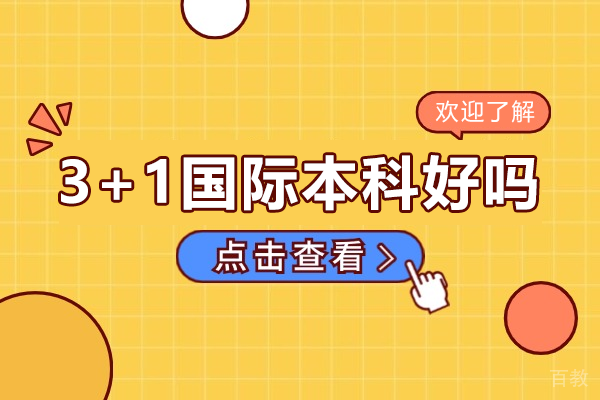 3+1国际本科好吗 