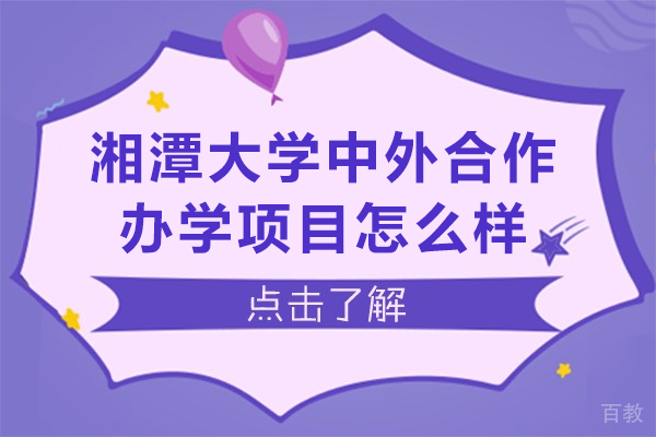 湘潭大学中外合作办学项目怎么样 