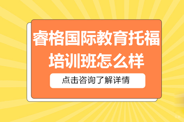 上海睿格国际教育托福培训班怎么样 