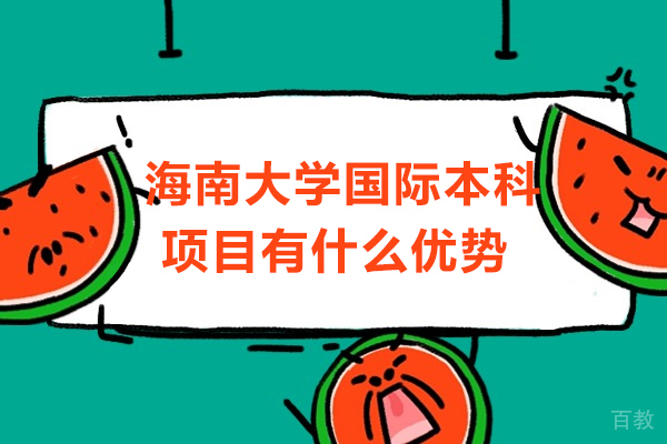 海南大学国际本科项目有什么优势 