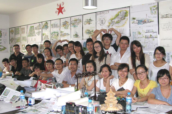 武汉汉武手绘教师与学生合影